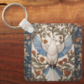 Porte-clés La colombe paisible William Morris Inspiré Floral (Recto)