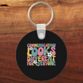 Porte-clés La communication est différente pour chaque person (Recto)