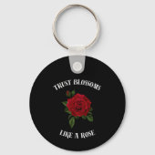 Porte-clés La confiance fleurit comme un rose (Verso)