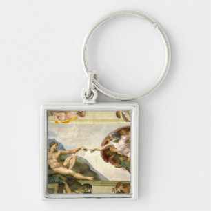 Porte-clés La création d'Adam par des beaux-arts de Michaël