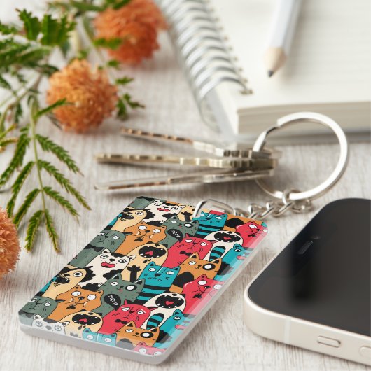 Porte-clés La Crowd of cats (Devant droit)