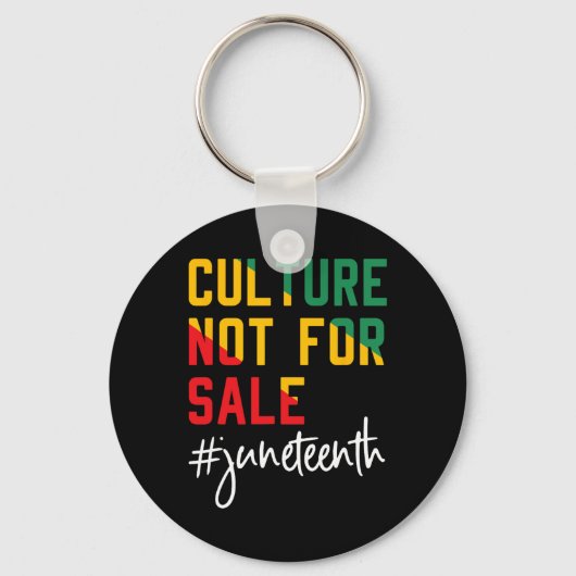 Porte-clés La culture n'est pas à vendre Juneteenth, Juneteen (Recto)