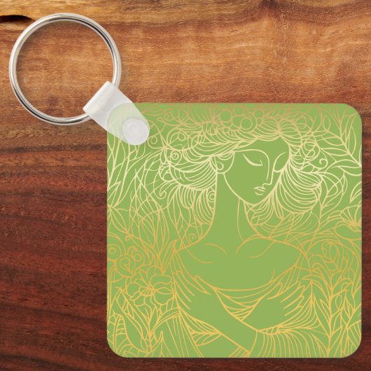 Porte-clés La dame dans le Gardem (Recto)