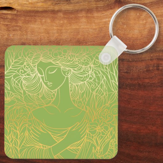 Porte-clés La dame dans le Gardem (Verso)