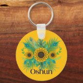 Porte-clés La déesse d'Oshun Tournesols (Recto)