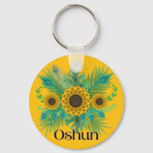 Porte-clés La déesse d'Oshun Tournesols (Verso)