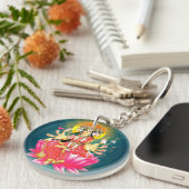 Porte-clés La déesse Gayatri Devi sur Lotus Hindu Deity (Devant droit)