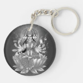 Porte-clés La déesse Gayatri Devi sur Lotus Hindu Deity (Dos)