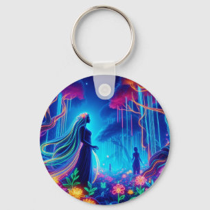 Porte-clés La déesse Neon Forêt de Lumière Imaginaire conte d