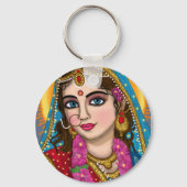Porte-clés La déesse Radha Porte - clé | Divine Hindu Devi Ra (Verso)