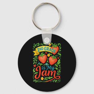 Porte-clés La Deuxième Année Est Ma Fraise De Confiture De Re