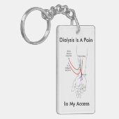 Porte-clés La dialyse est une douleur dans mon accès - porte (Devant gauche)