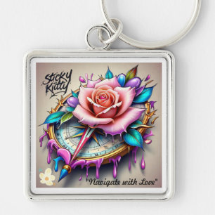 Porte-clés "La direction de l'amour en fleur"