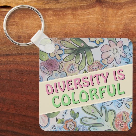 Porte-clés La diversité est importante (Recto)