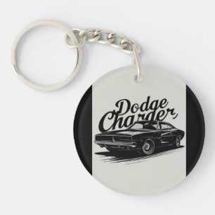 Porte-clés la Dodge Charger, car,Porte-clés en acrylique