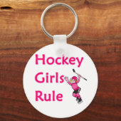 Porte-clés La domination des filles de hockey (Recto)