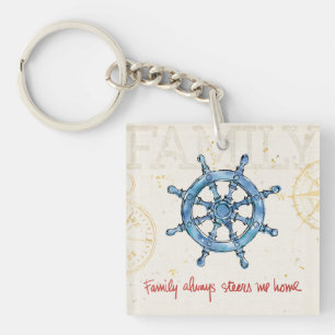 Porte-clés La famille côtière de la citation m'oriente