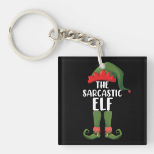 Porte-clés La famille d'elfes sarcastiques assortie pour Noël