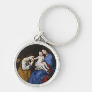 Porte-clés La famille sainte avec des saints Anne et