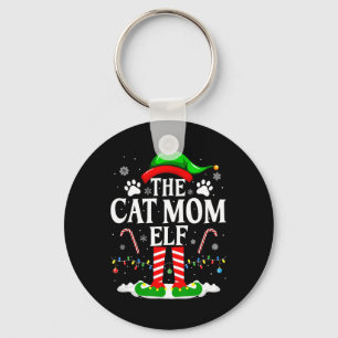 Porte-clés La Fée Maman Chat Noël Drôle Amateur de Chats Noël