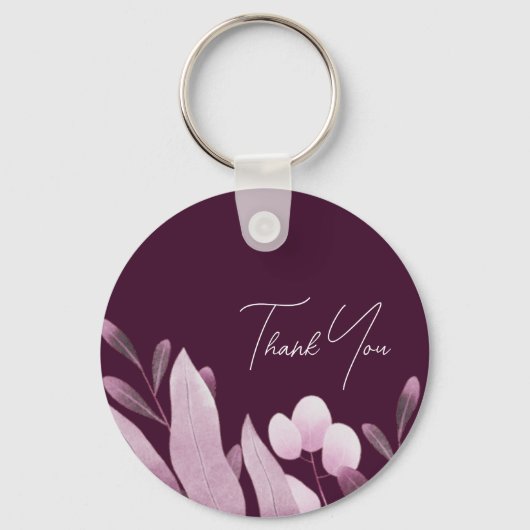 Porte-clés La femme d'honneur Bourgogne Grand Mariage Feuille (Verso)