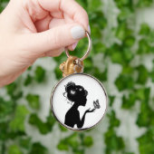 Porte-clés La femme papillons blancs (Main)