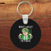 Porte-clés La Fête de la Saint Patrick la plus probable à Faf (Recto)