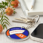 Porte-clés La fête du volley-ball privilégie les cadeaux, ora (Devant droit)