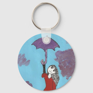 Porte-clés La fille aux parapluies