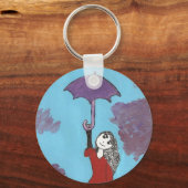 Porte-clés La fille aux parapluies (Recto)