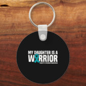 Porte-clés La Fille Est Un Guerrier Tourette Sensibilisation  (Recto)