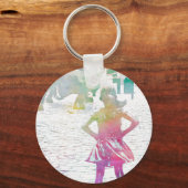 Porte-clés La fille sans peur (aquarelle) (Recto)