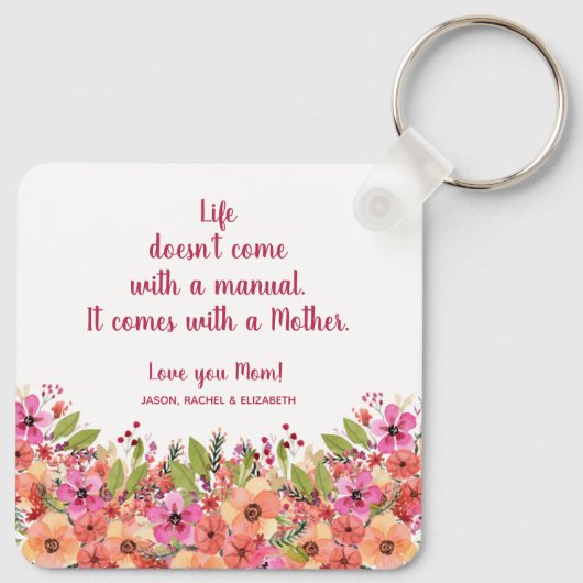 Porte-clés La florale de la mère (Dos)