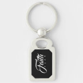 Porte-clés La foi au-dessus de la peur Noire (Devant)