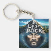 Porte-clés La Foi Divine : Le Seigneur Est Mon Rocher (Devant)