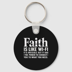 Porte-clés La foi est comme le Wifi Dieu, Jésus religieux chr