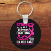 Porte-clés La Force Est Une Femme Qui Lutte Contre Le Cancer  (Verso)