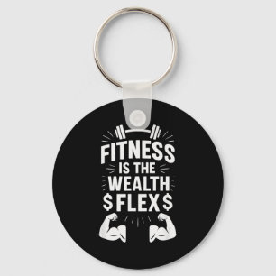 Porte-clés La forme physique est la richesse Flex, Citation m