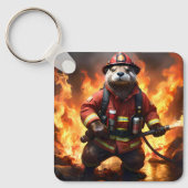 Porte-clés **"La fourrure et les flammes : le feu de dos de l (Recto)