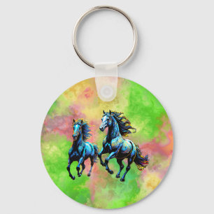 Porte-clés La galerie des chevaux dans la fosse matinale