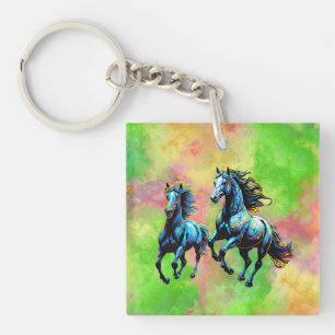 Porte-clés La galerie des chevaux dans la fosse matinale