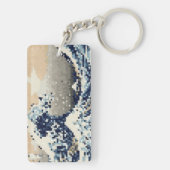 Porte-clés La Grande vague au large de Kanagawa 8 bits Pixel  (Dos)