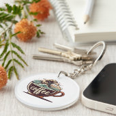 Porte-clés La Grande Vague De Café (Devant Droit)