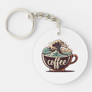 Porte-clés La Grande Vague De Café