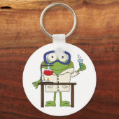 Porte-clés La grenouille dans le laboratoire scientifique (Recto)