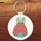 Porte-clés La grenouille mange une fraise (Recto)