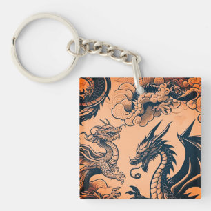 Porte-clés La Guerre des Dragons Cieux Orange