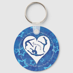 Porte-clés La gymnastique est dans mon coeur Keychain
