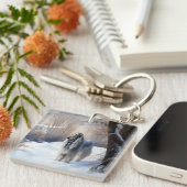 Porte-clés La Hanche Afghane Laisser Neige Noël (Devant Droit)