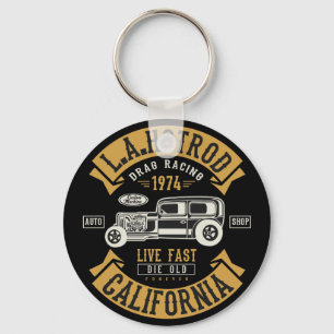 Porte-clés LA Hotrod Keychain: Celebrate Drag Racing in Style